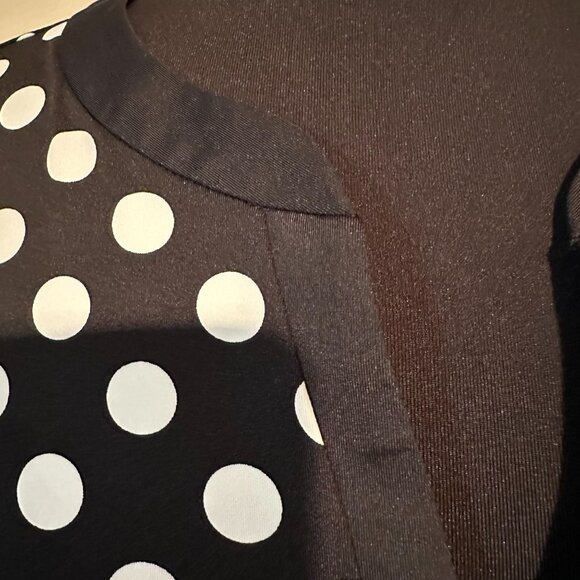 Lands’ End Swim Cover-Up – Black & White Polka Dot – Medium Petite - Picture 4 of 10